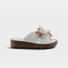 Spring Step Hilary White Slide Sandal