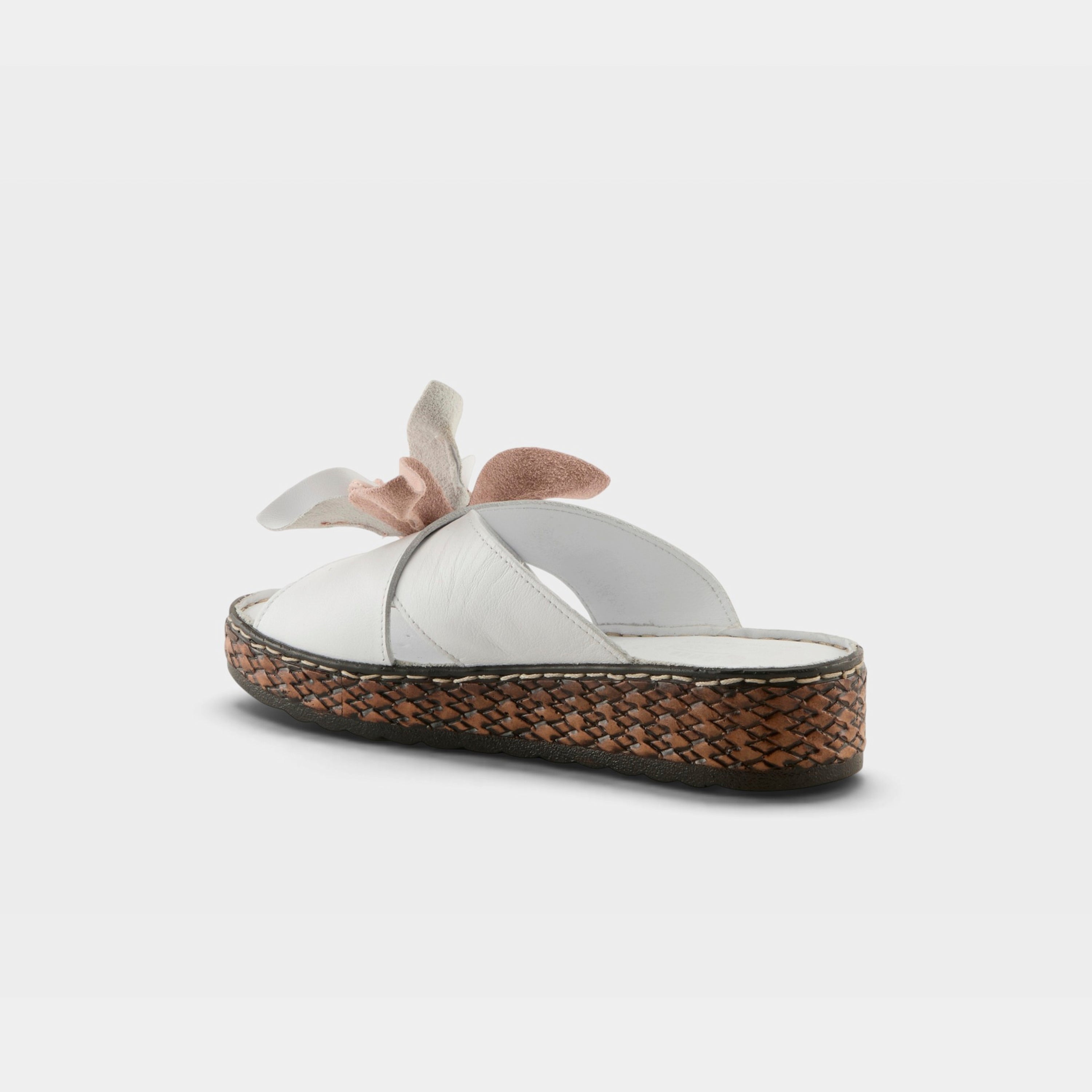 Spring Step Hilary White Slide Sandal