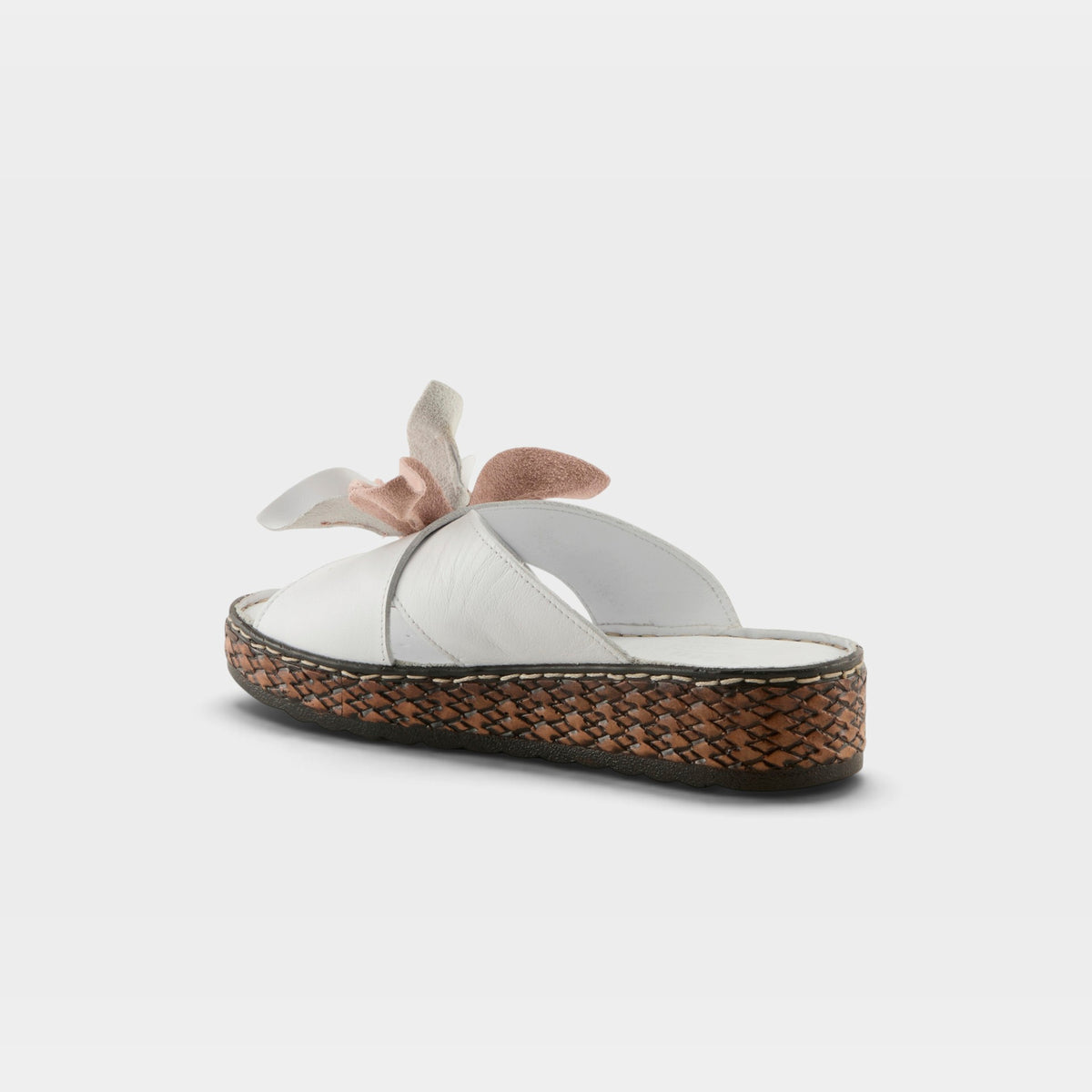 Spring Step Hilary White Slide Sandal