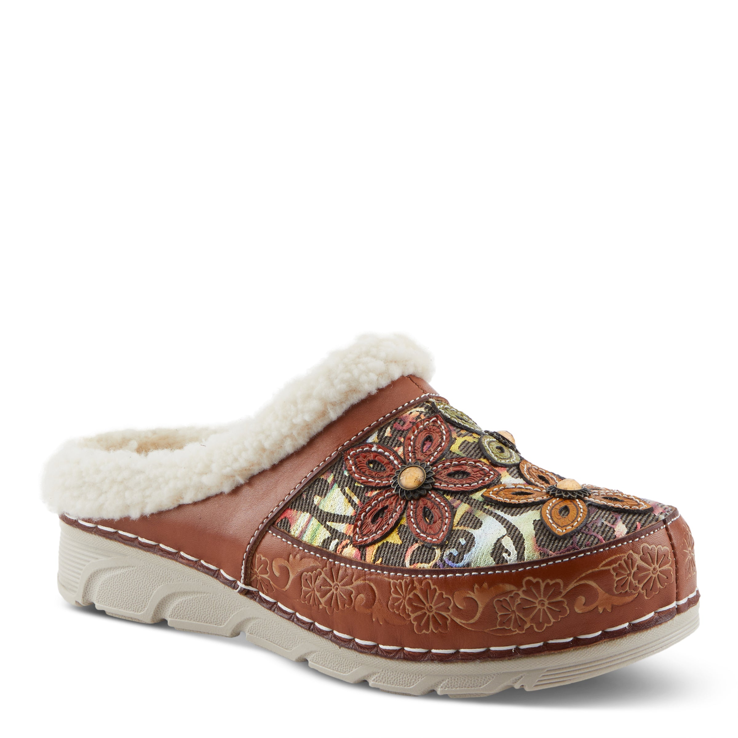 L'Artiste Honestela Slip On Leather Clogs - Spring Step Shoes