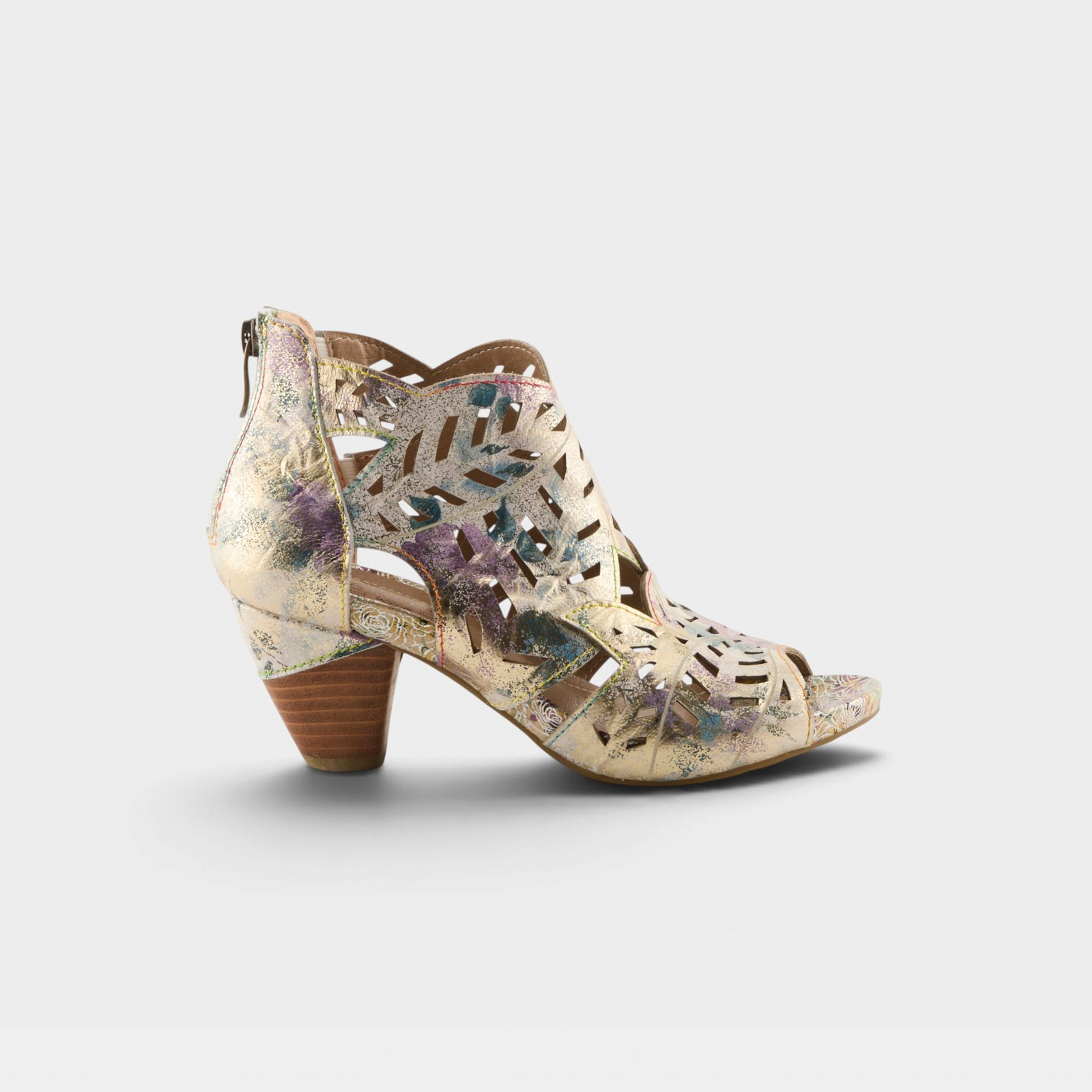 L'Artiste Icon-Met shootie sandal in Lilac Multi, hero view