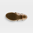 L'Artiste Icon-Met shootie sandal in Lilac Multi, outsole view