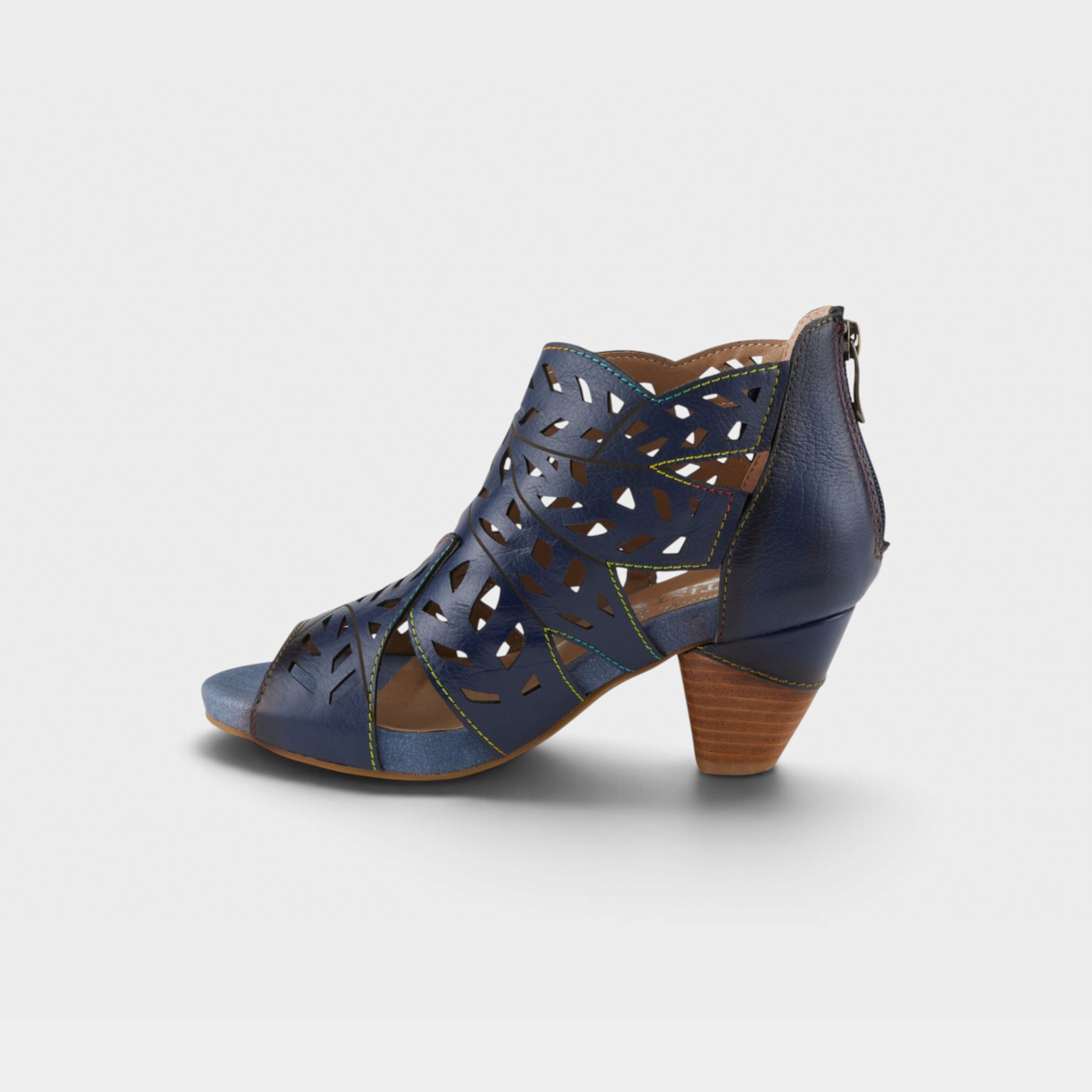 L'Artiste Icon sandal in Navy, side view