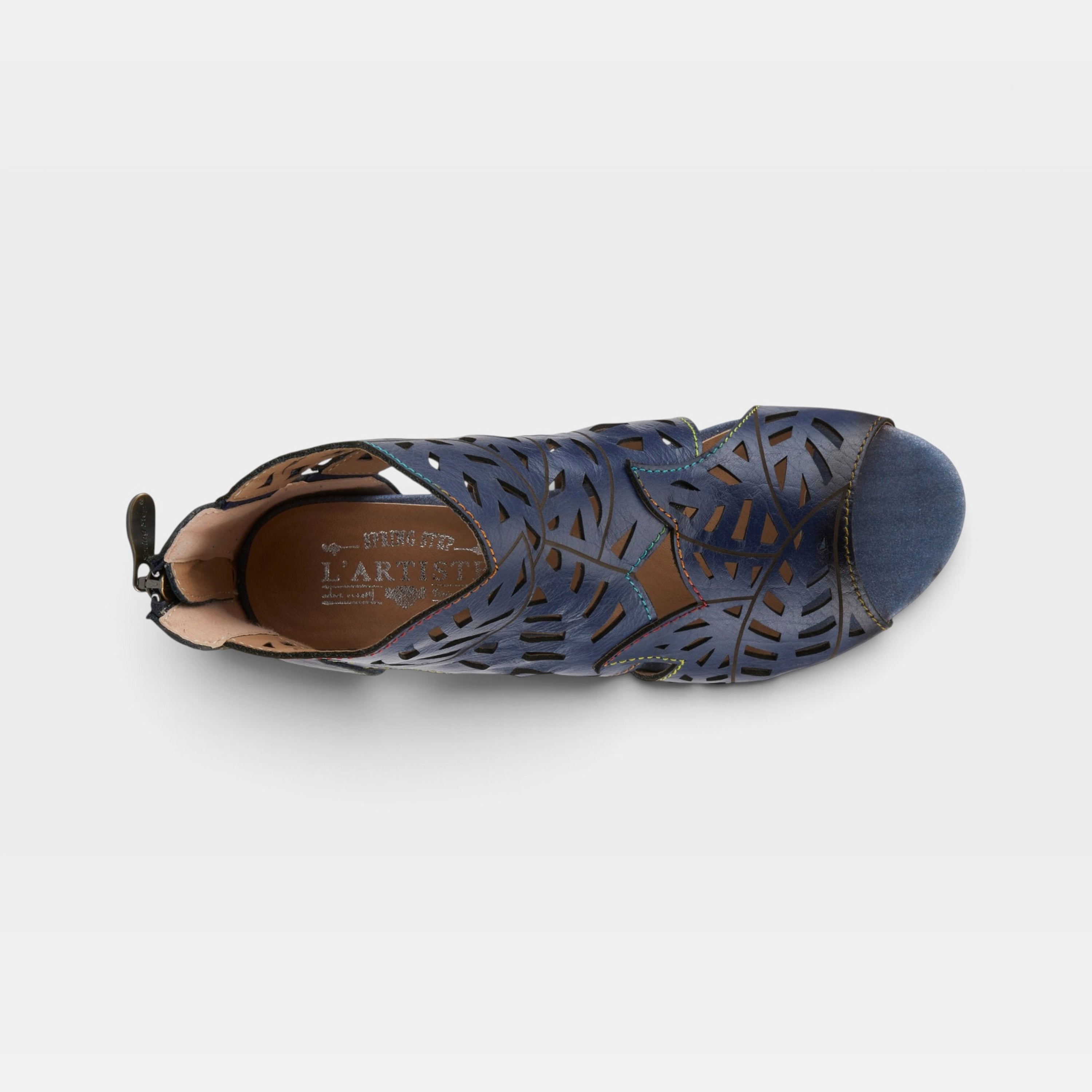 L'Artiste Icon sandal in Navy, top view