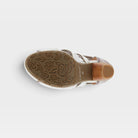 L'Artiste Icon sandal in Off White, outsole view