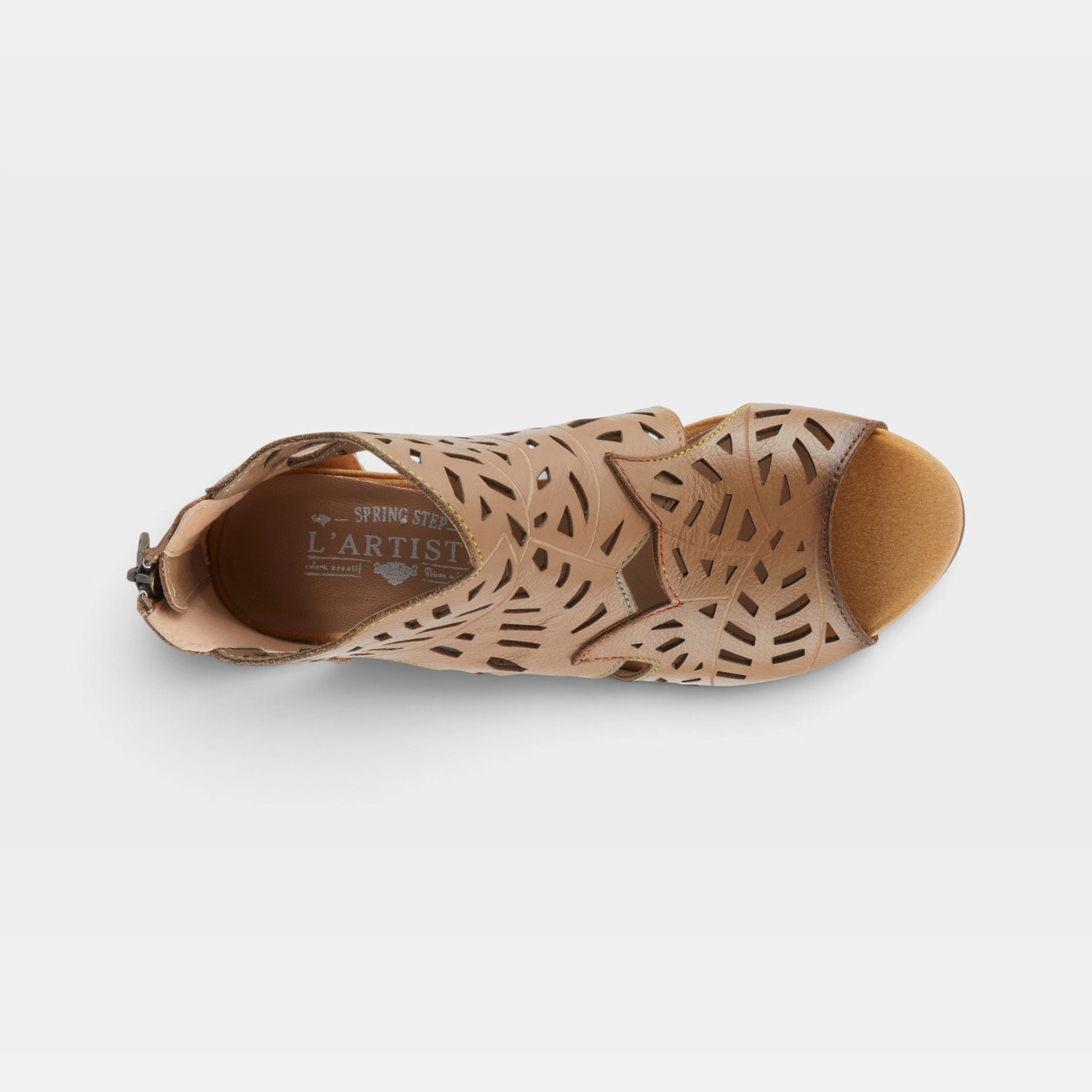 L'Artiste Icon sandal in Tan, top view