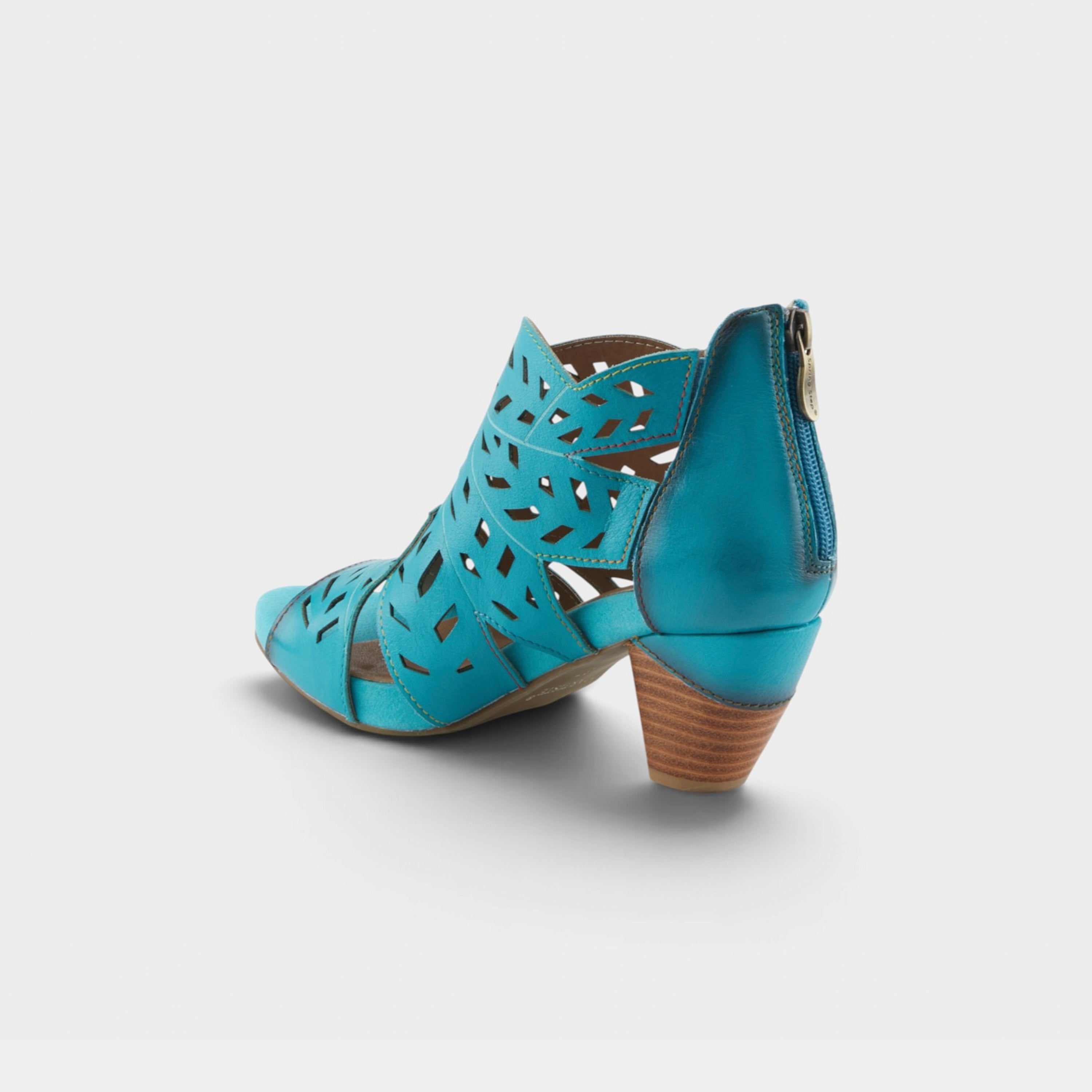 L'Artiste Icon sandal in Turquoise, alternate angle view