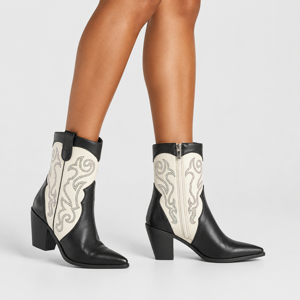 Azura Inlove Black Multi Boot - on-foot view