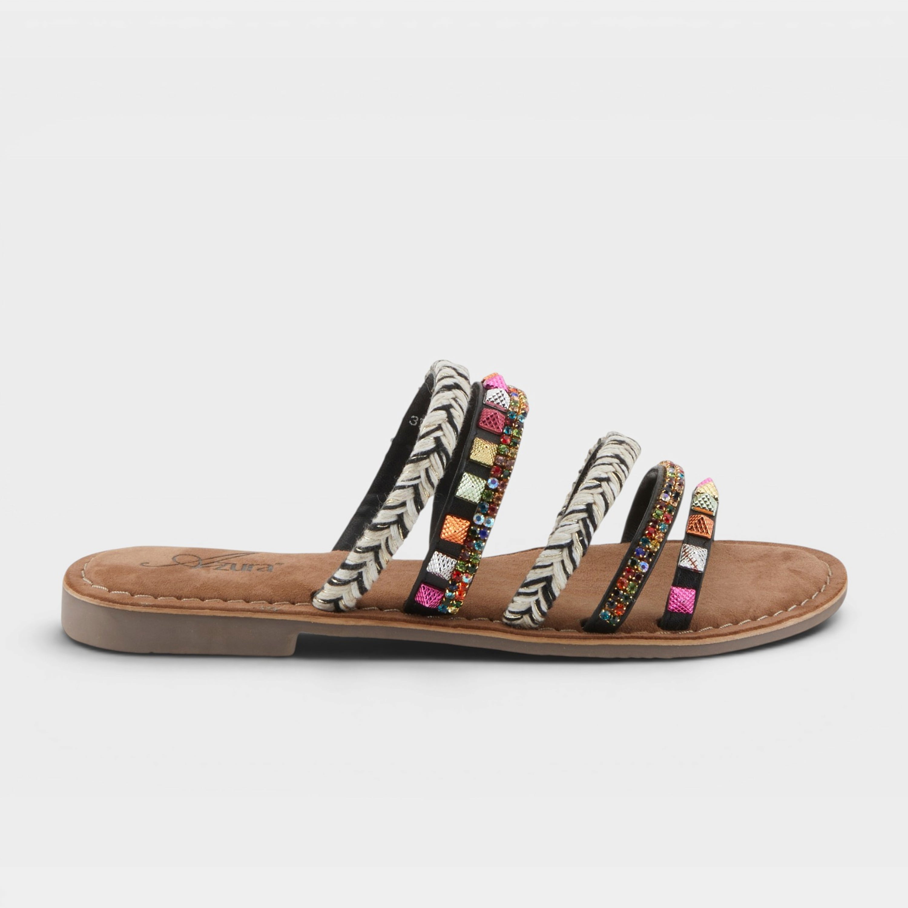 Azura Intoxicate Black Multi Sandal