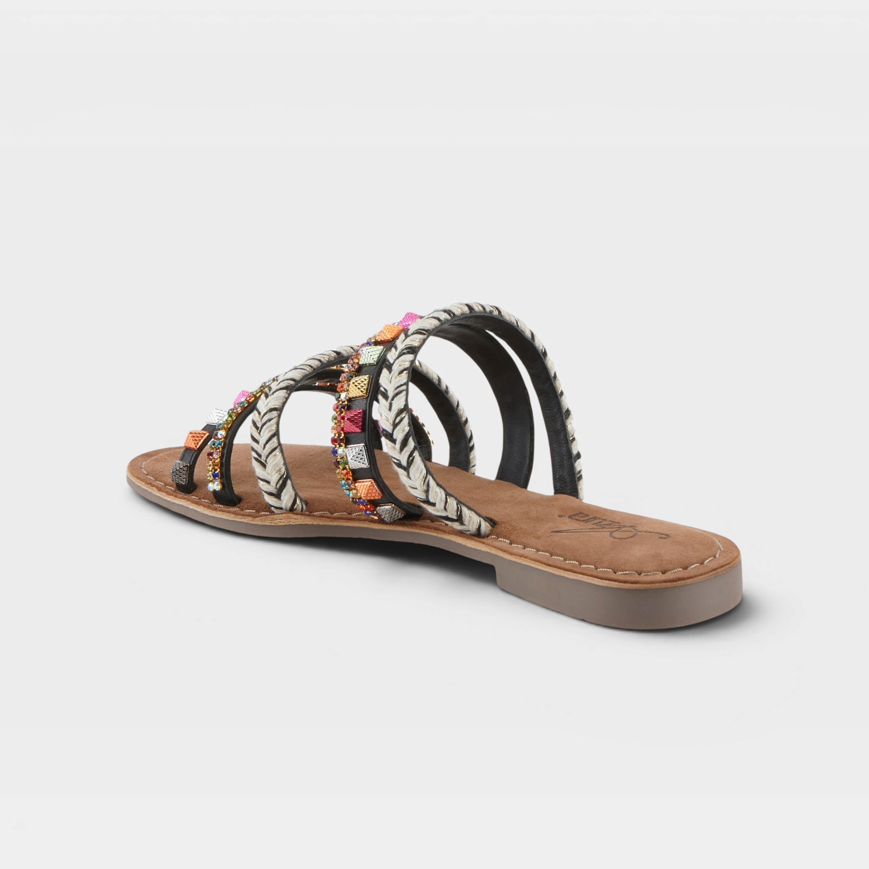 Azura Intoxicate Black Multi Sandal