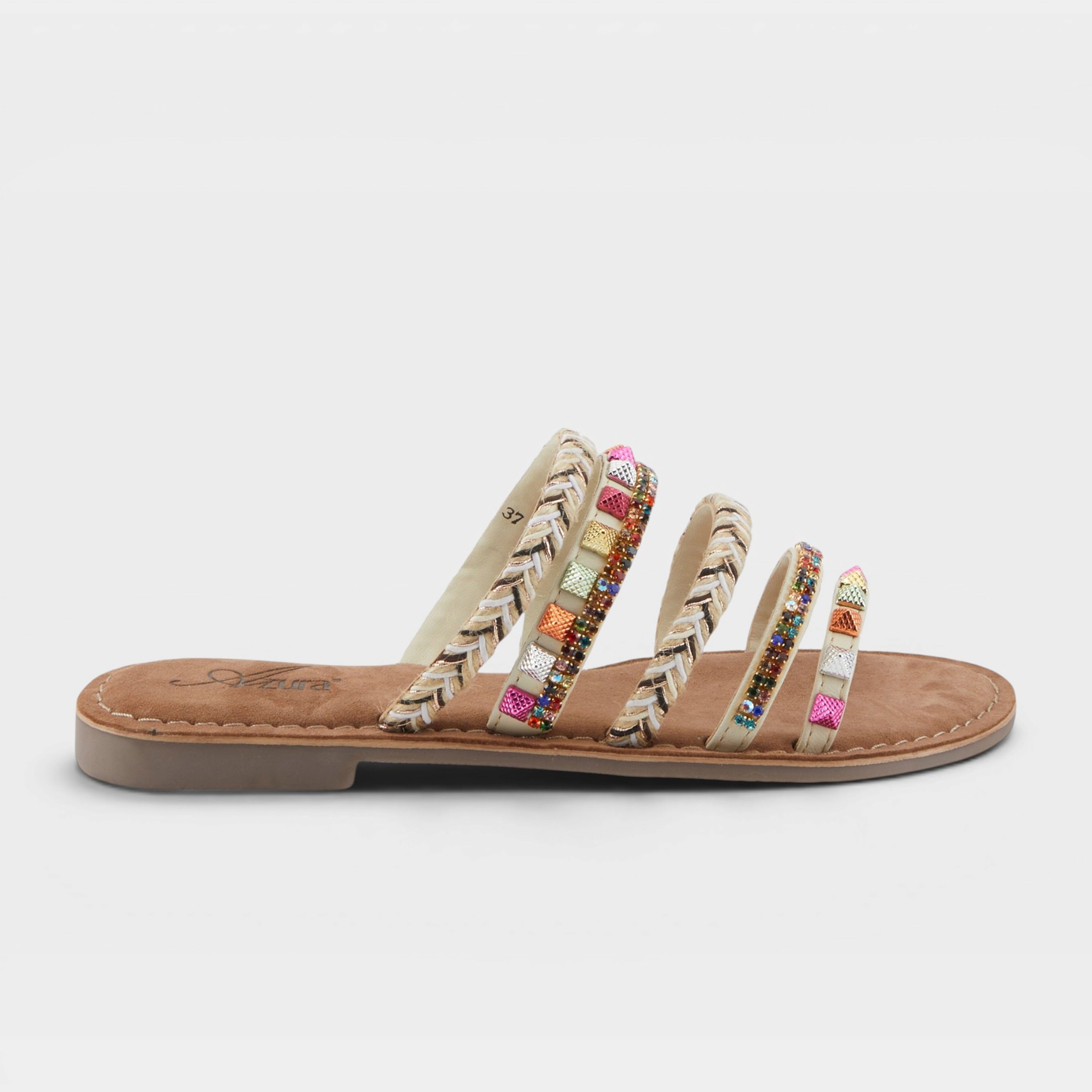 Azura Intoxicate Off White Multi Sandal