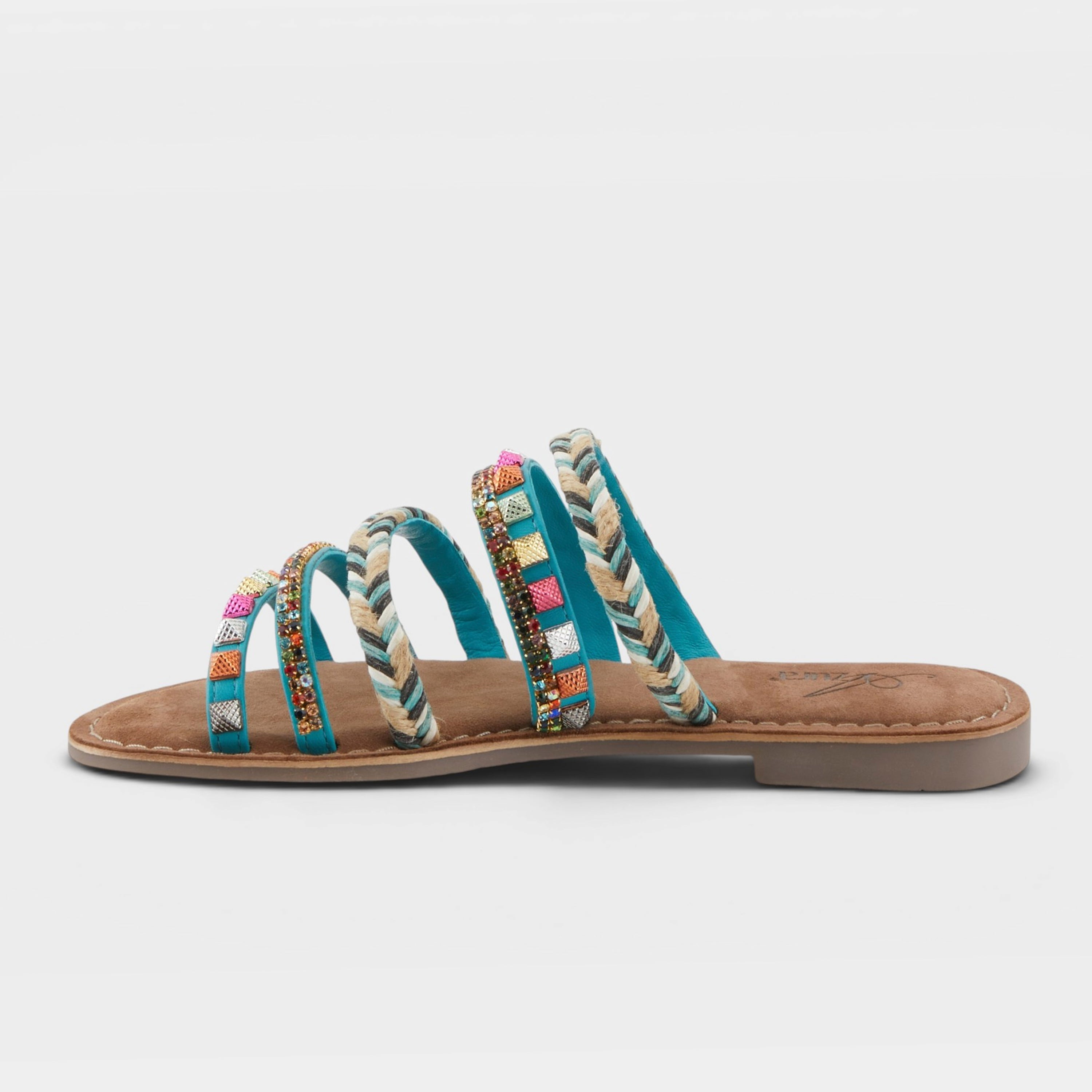 Azura Intoxicate Turquoise Multi Sandal