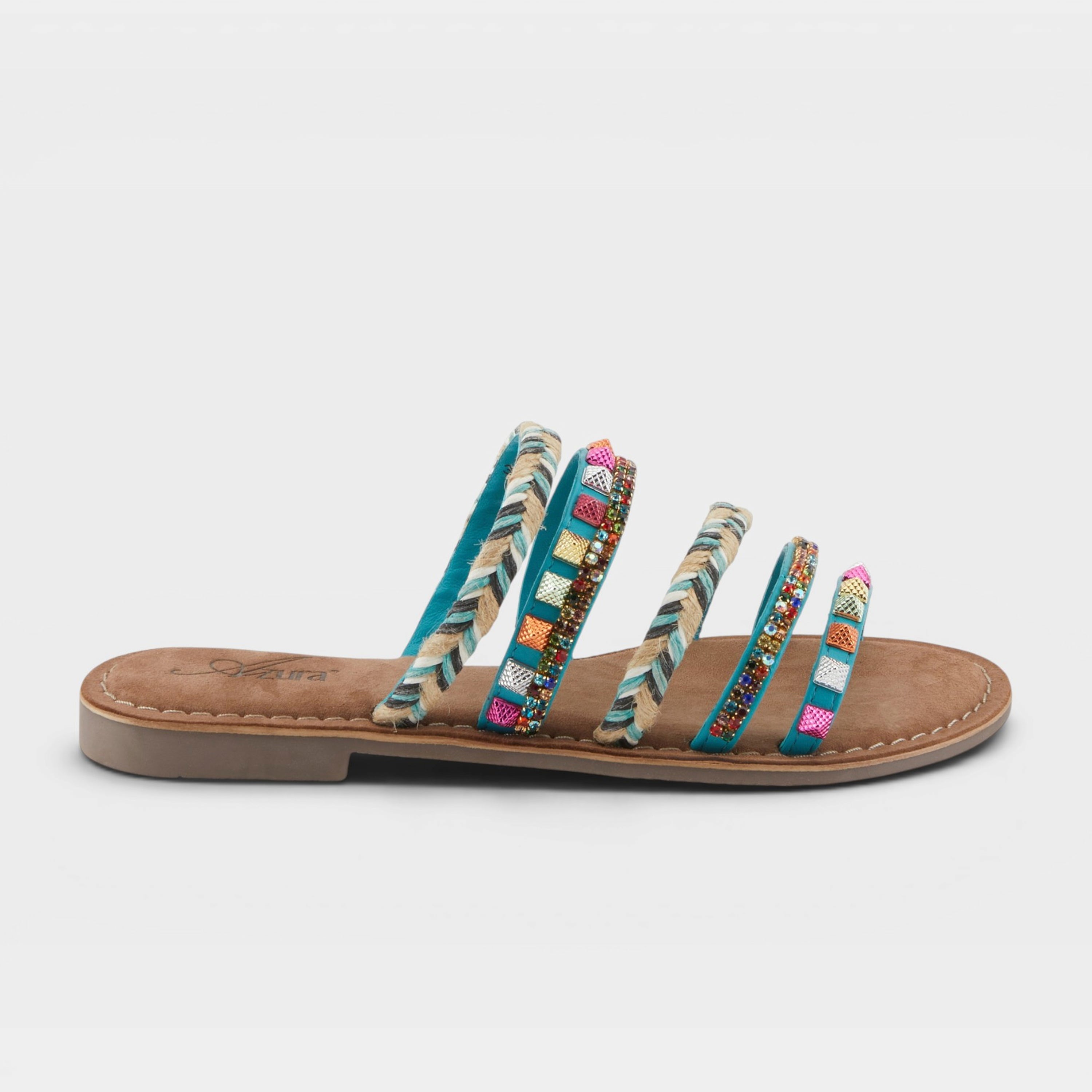 Azura Intoxicate Turquoise Multi Sandal