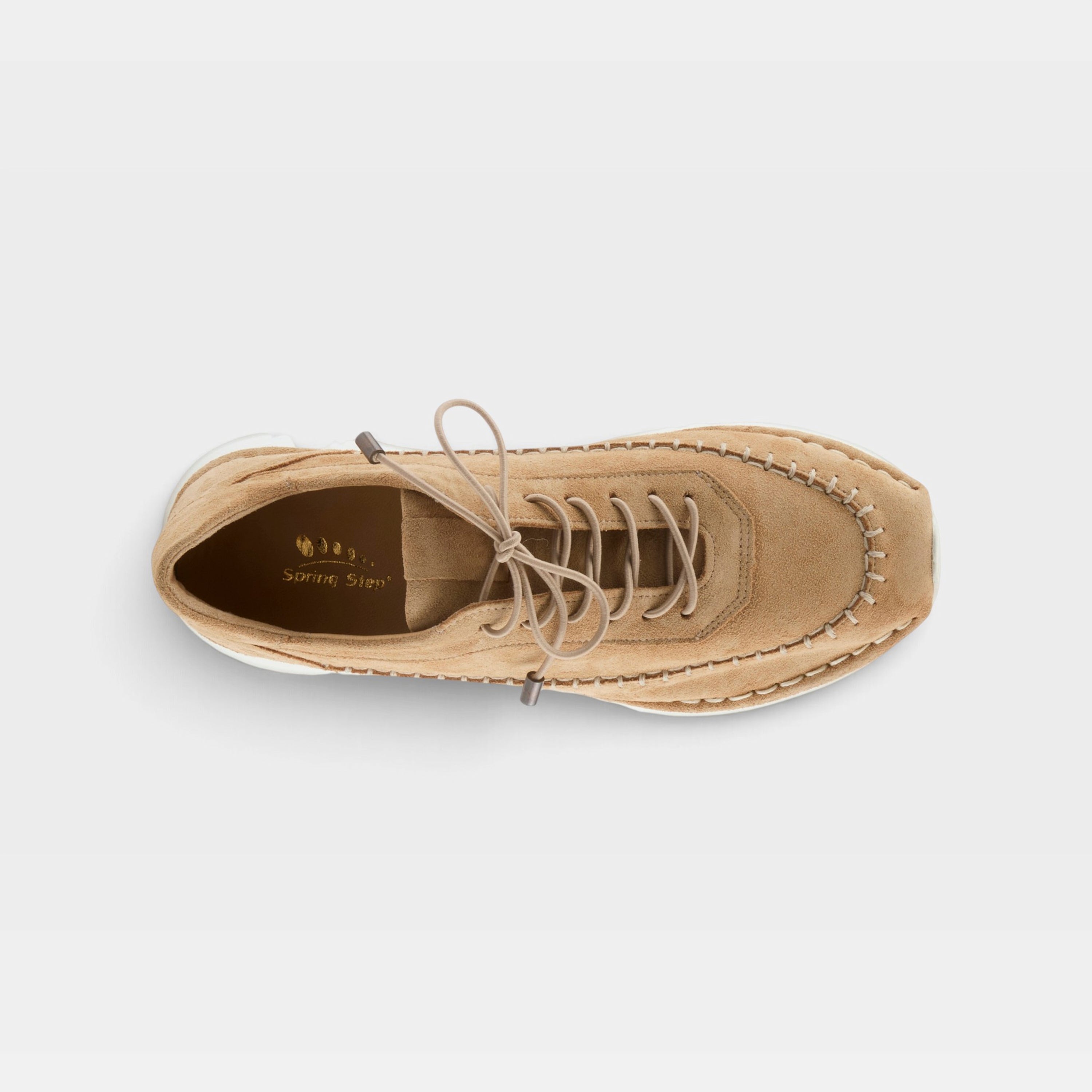 Spring Step Ivyjune Beige Suede Sneaker