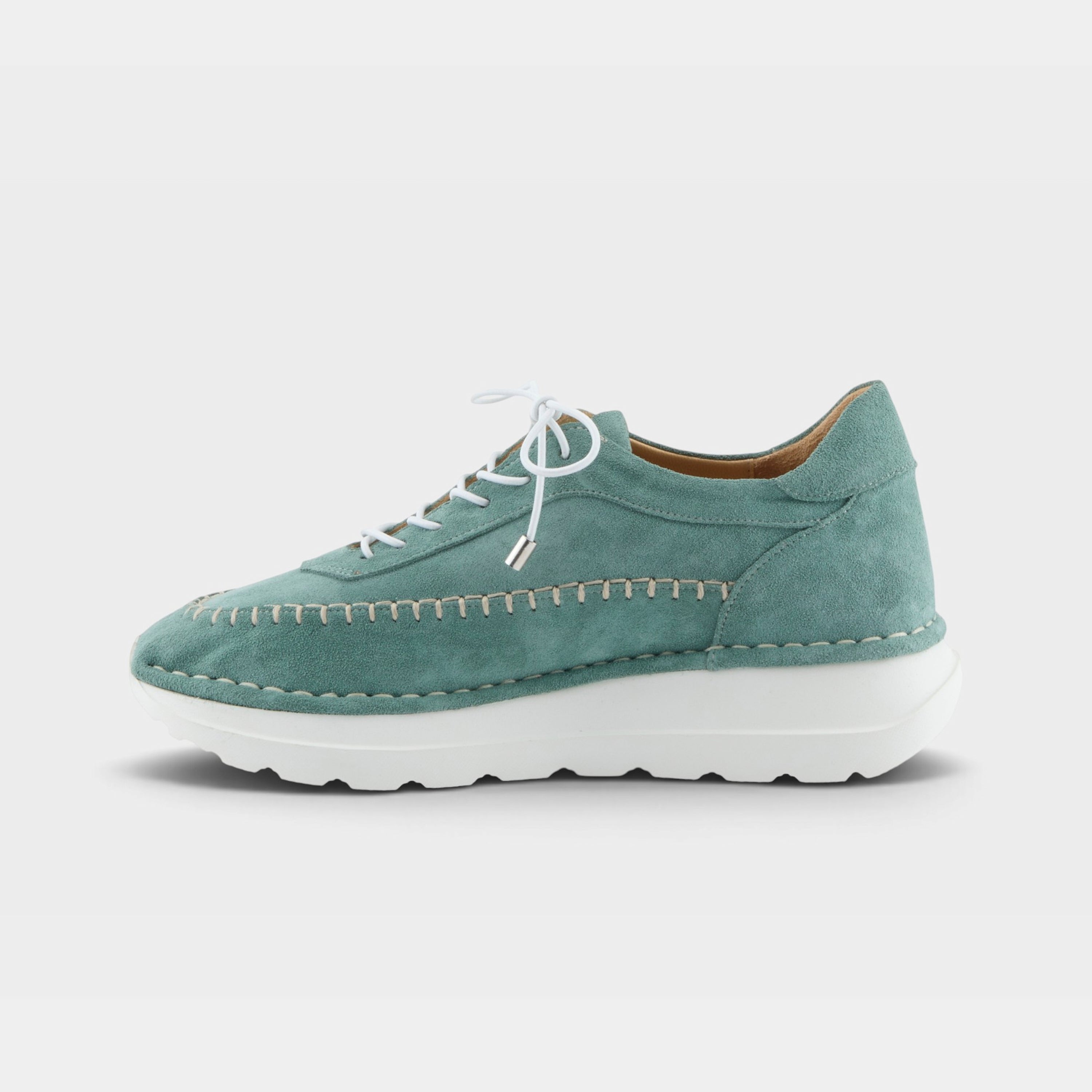 Spring Step Ivyjune Teal Suede Sneaker