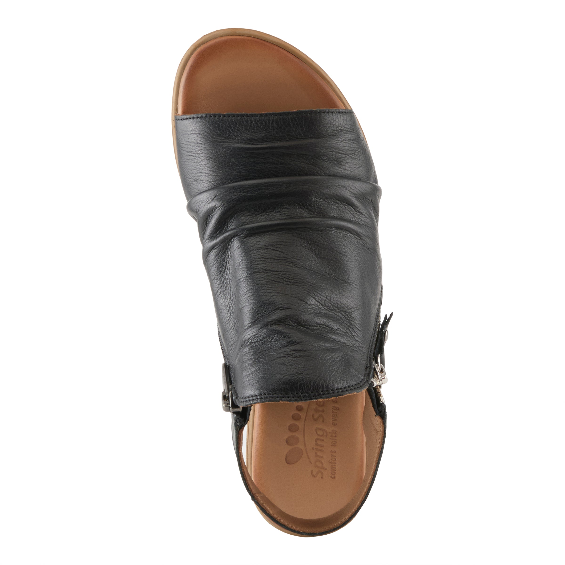 Jalaya Leather Zipper Sandals for Women - Spring Step Shoes