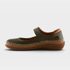 Spring Step Janah Dark Olive Casual Shoe