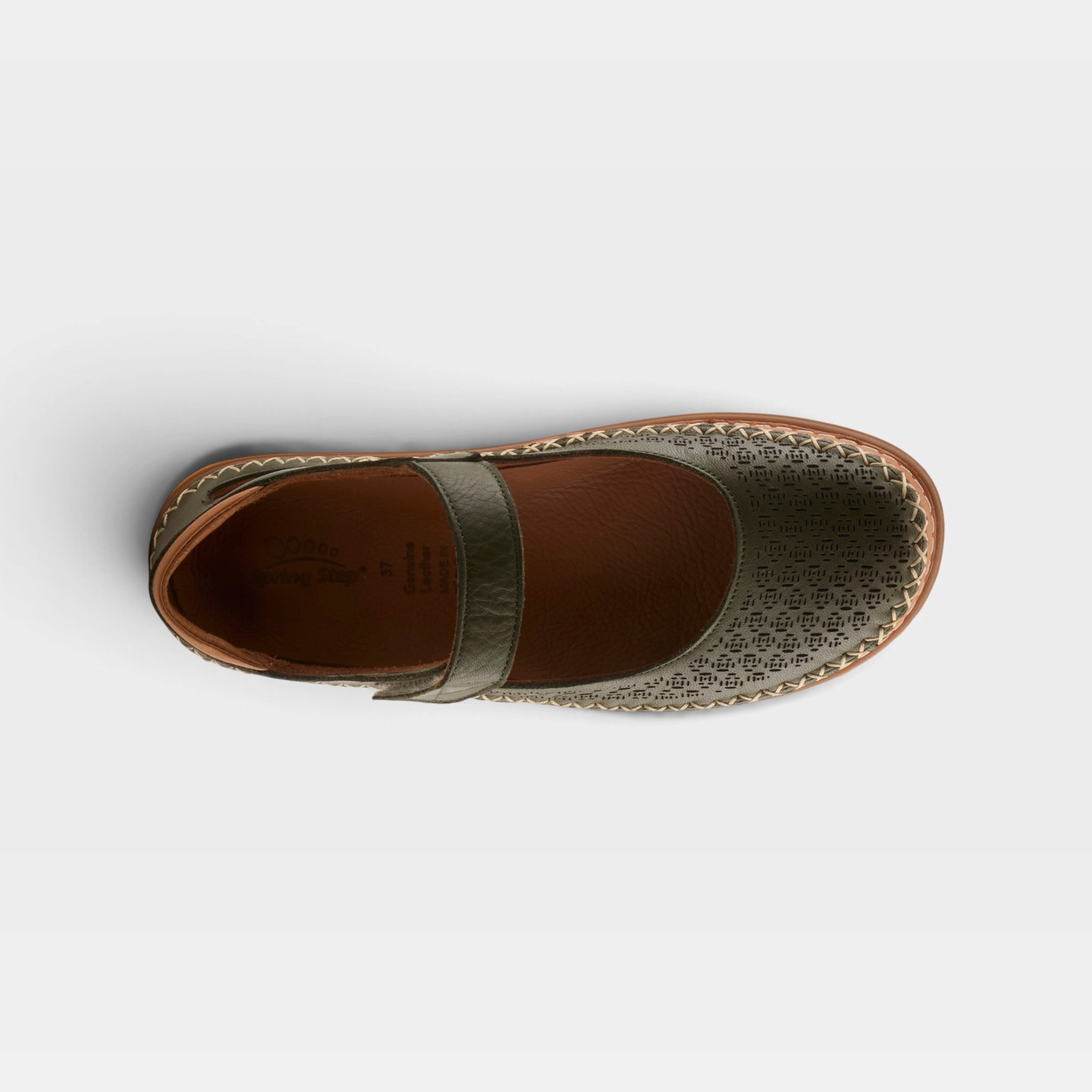 Spring Step Janah Dark Olive Casual Shoe