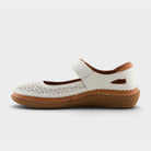 Spring Step Janah White Casual Shoe