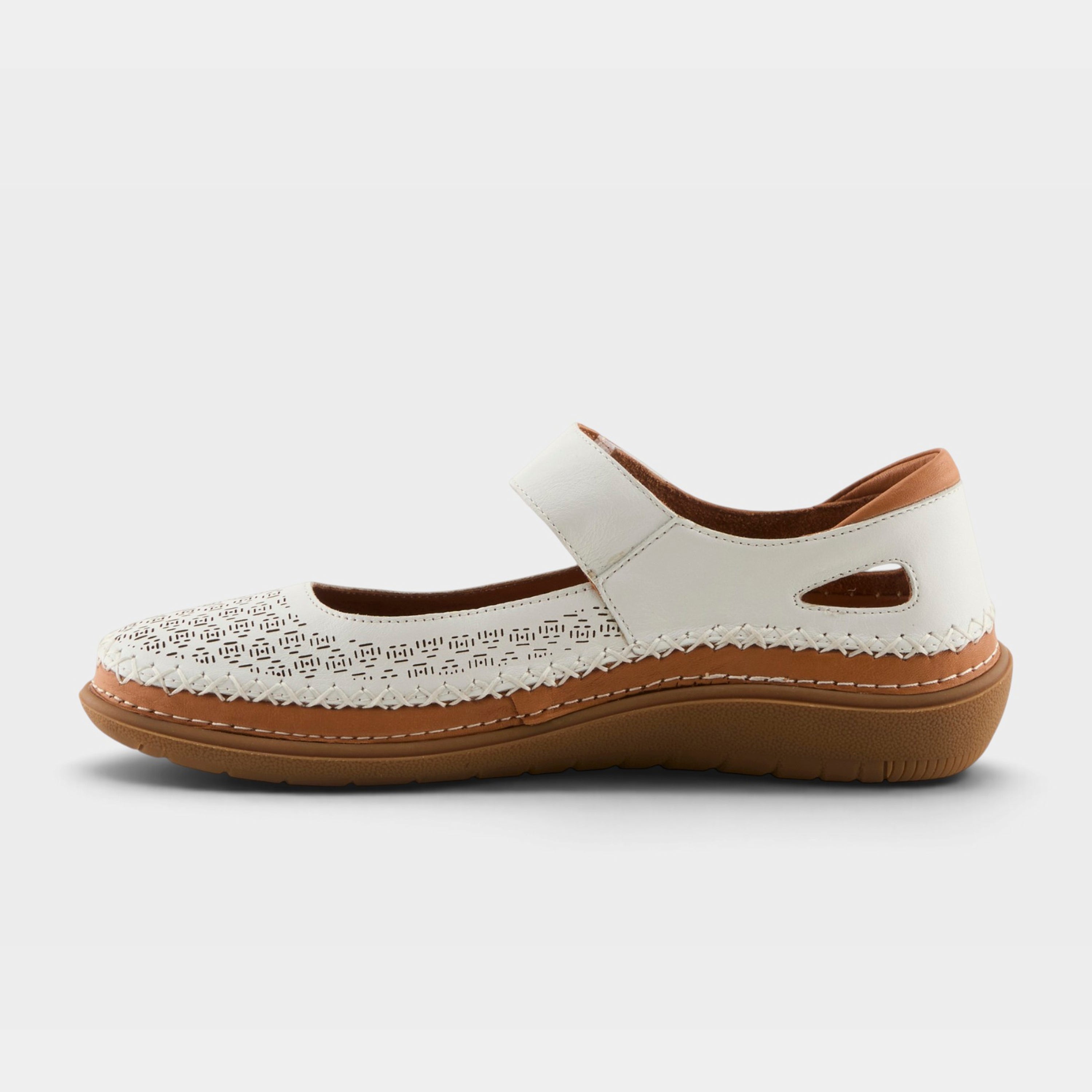 Spring Step Janah White Casual Shoe