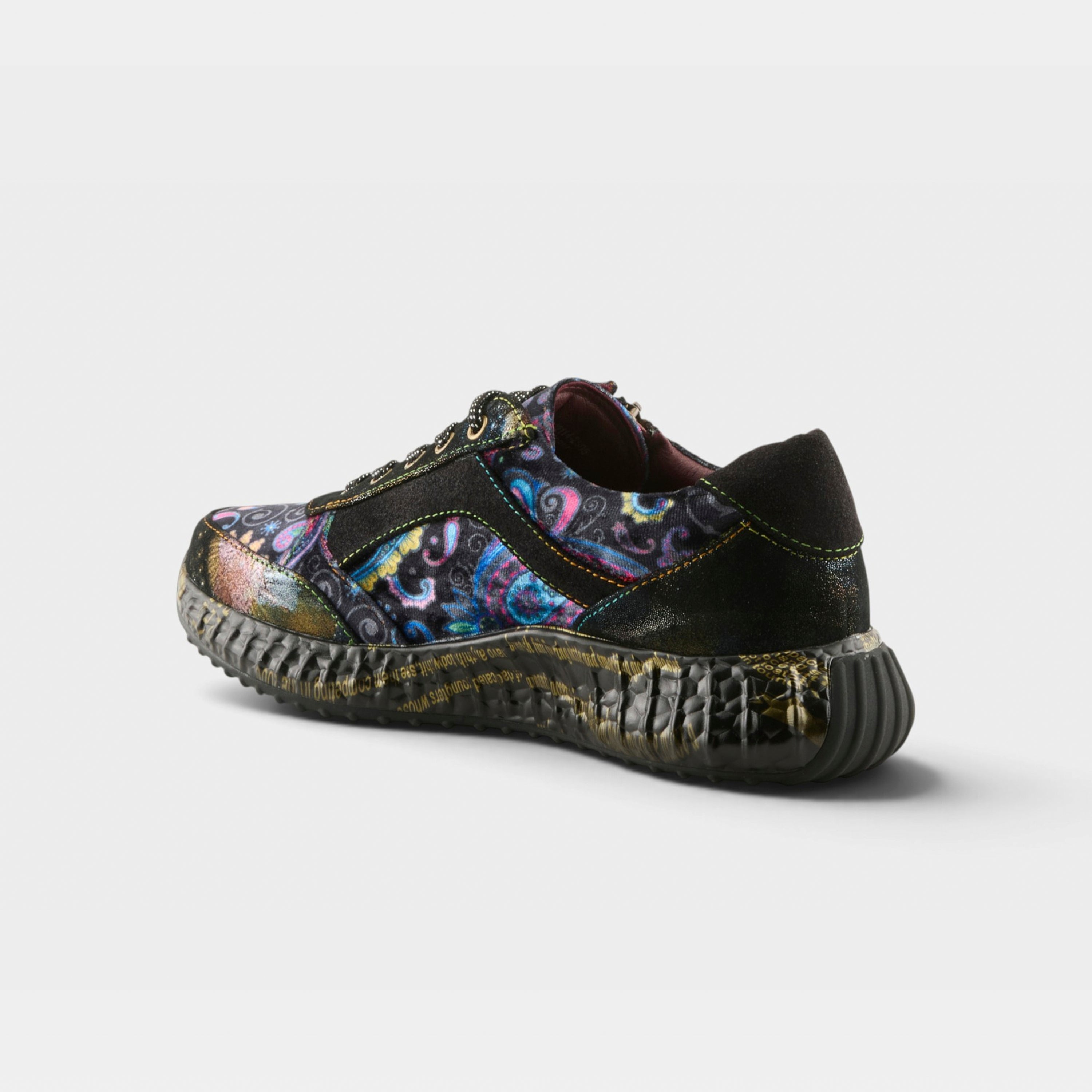 L'Artiste Javana sneakers in Black Multi, alternate angle view