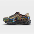 L'Artiste Javana sneakers in Gold Multi, side view