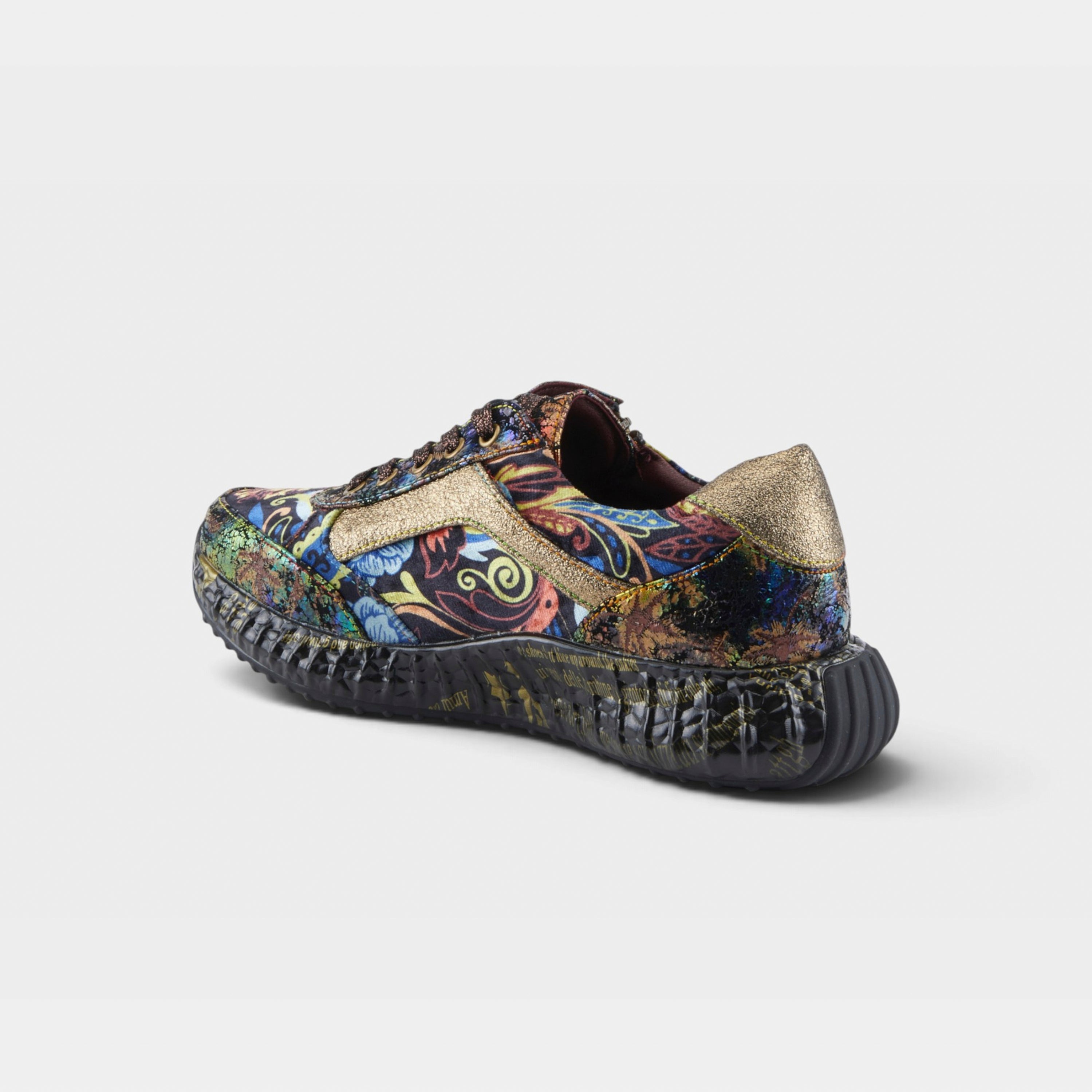 L'Artiste Javana sneakers in Gold Multi, alternate angle view