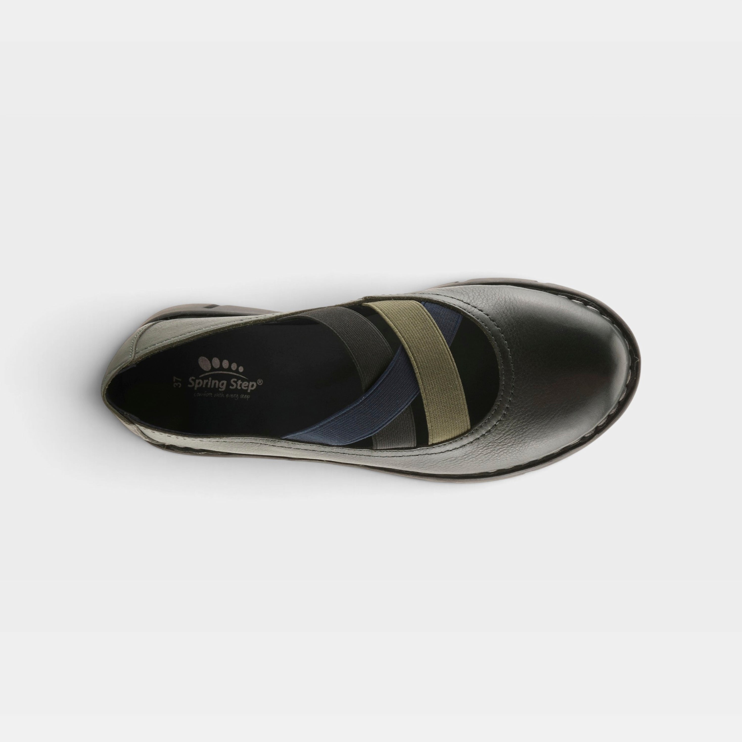 Spring Step Jax Forest Green Multi Casual Shoe