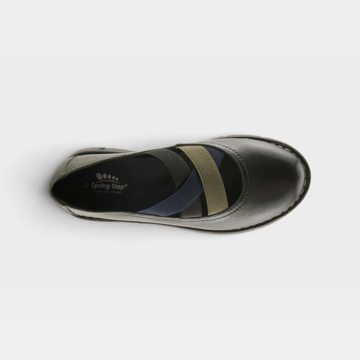 Spring Step Jax Forest Green Multi Casual Shoe