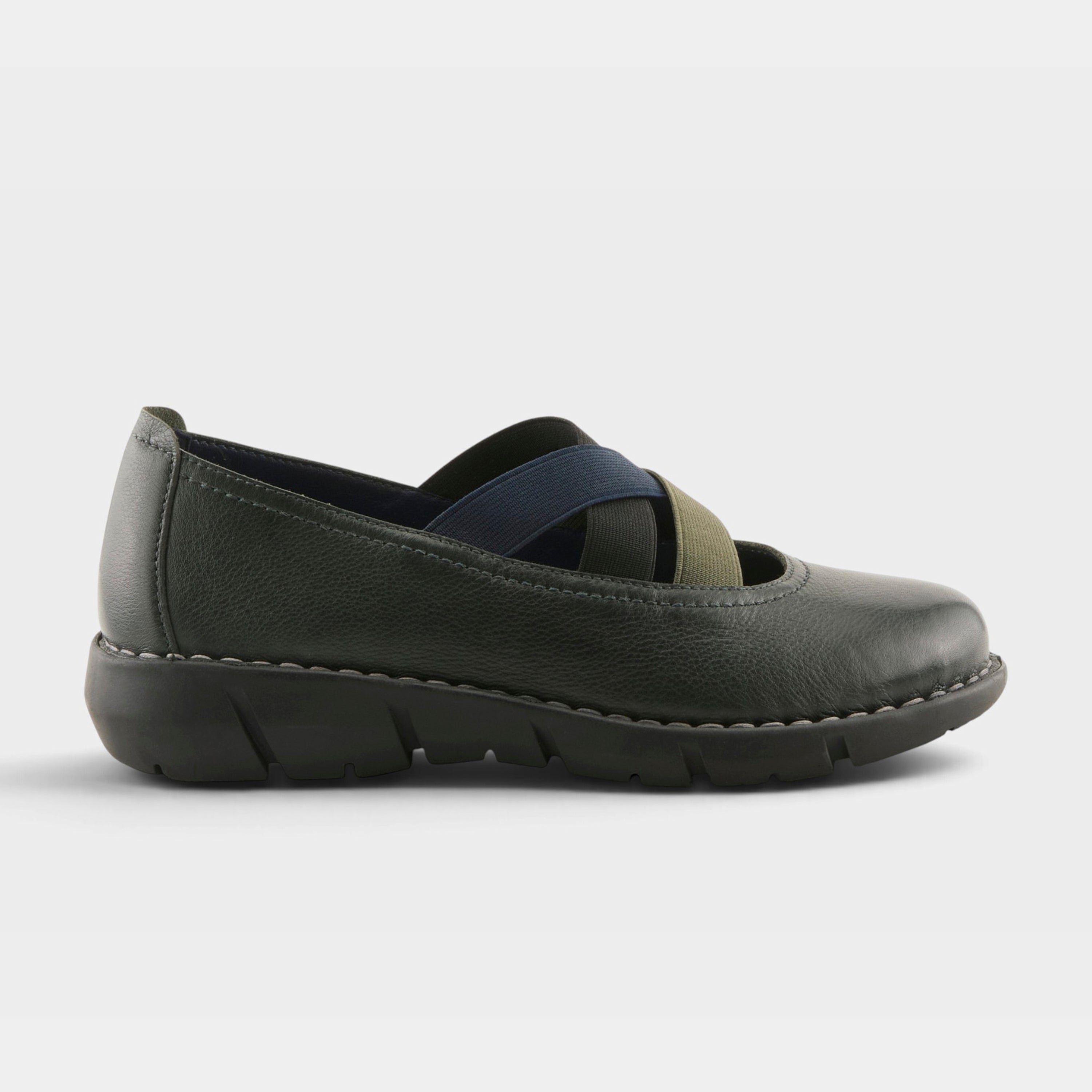 Spring Step Jax Forest Green Multi Casual Shoe