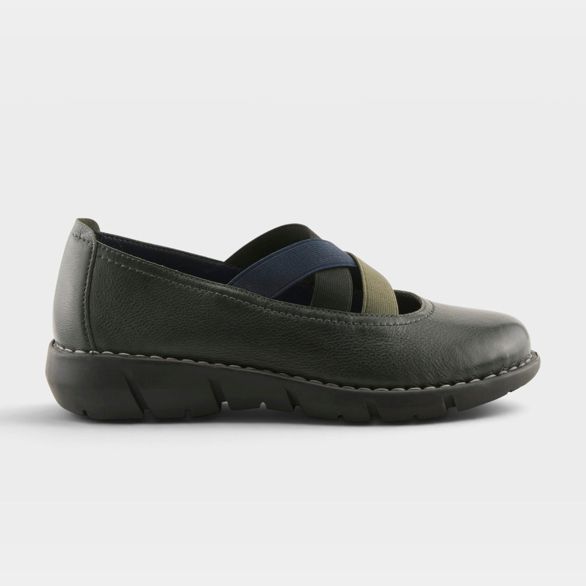 Spring Step Jax Forest Green Multi Casual Shoe