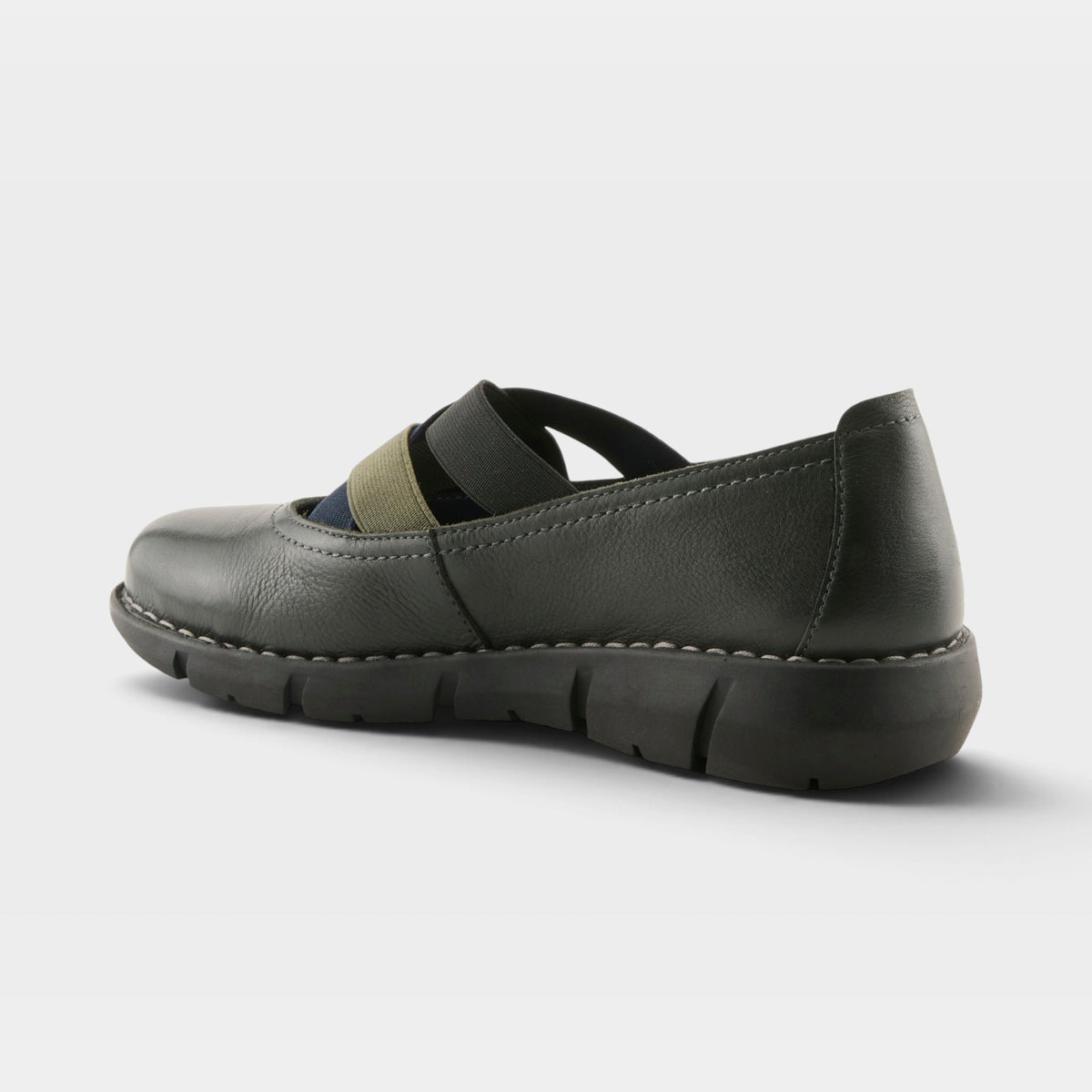 Spring Step Jax Forest Green Multi Casual Shoe