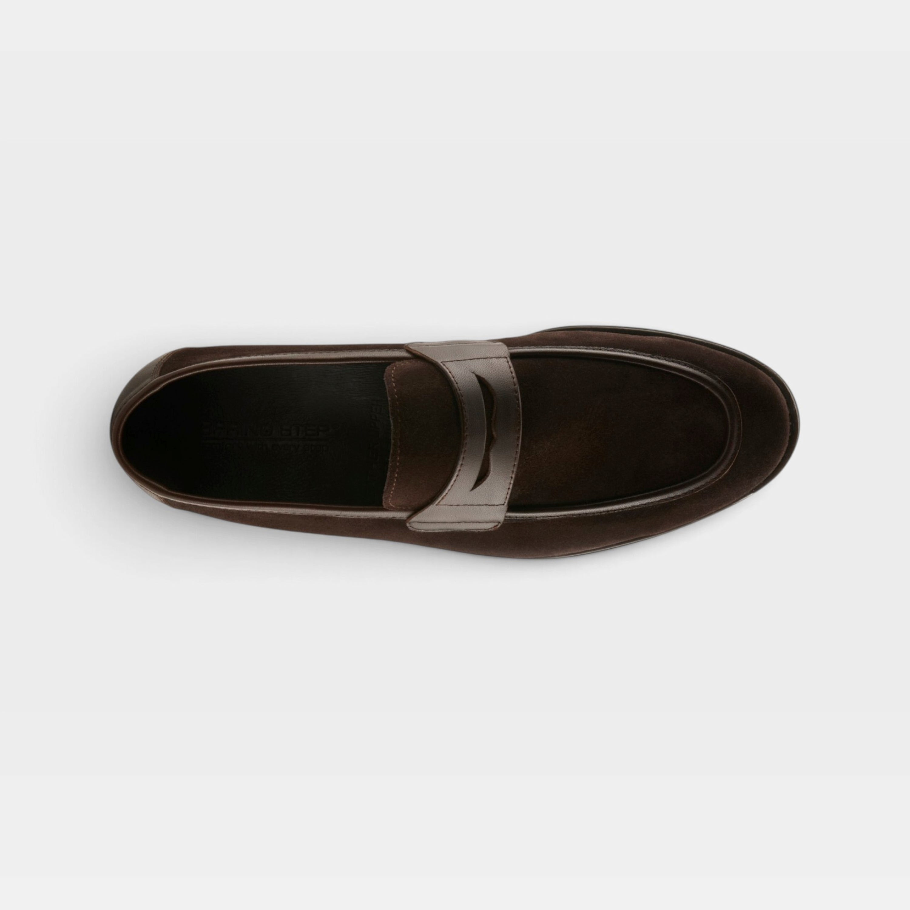 Spring Step Men Jaxon Dark Brown Suede Slip-On Shoe
