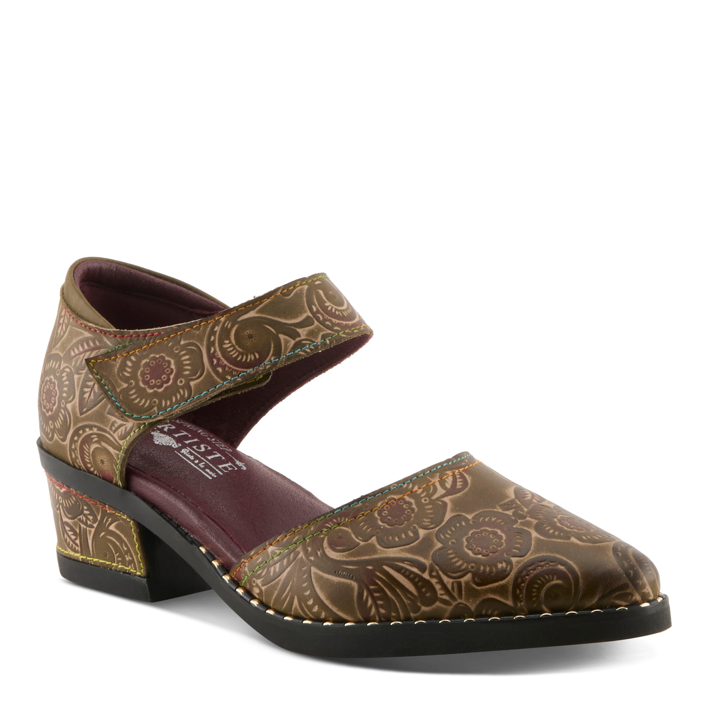 ガーリィラウンジ⭐︎バレエジュース L'artiste Jazzberry low-heel leather shoes - Spring Step Shoes