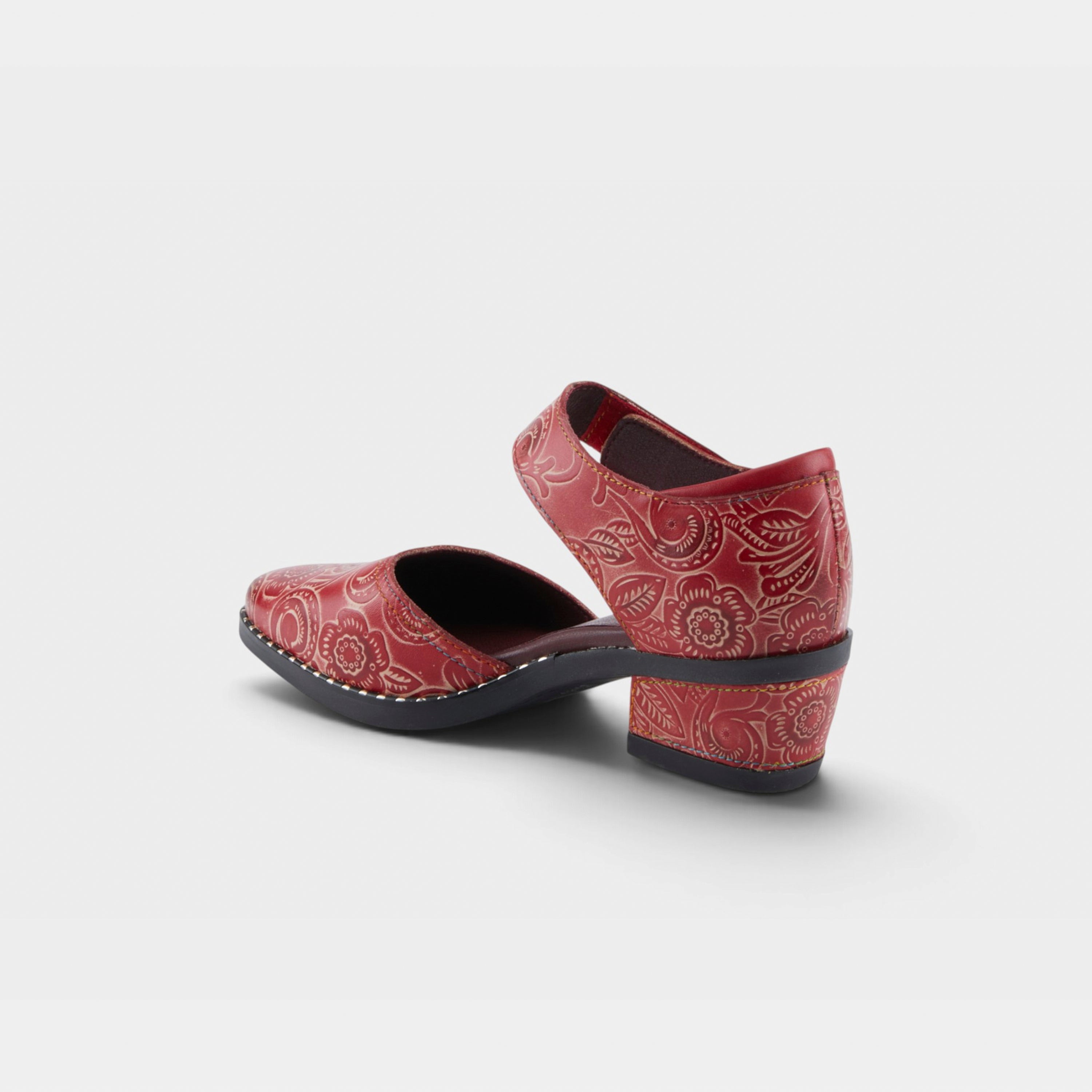 L'Artiste Jazzberry shoes in Red Multi, alternate angle view