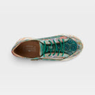 L'Artiste Jazzie sneaker in Turquoise Multi, top view