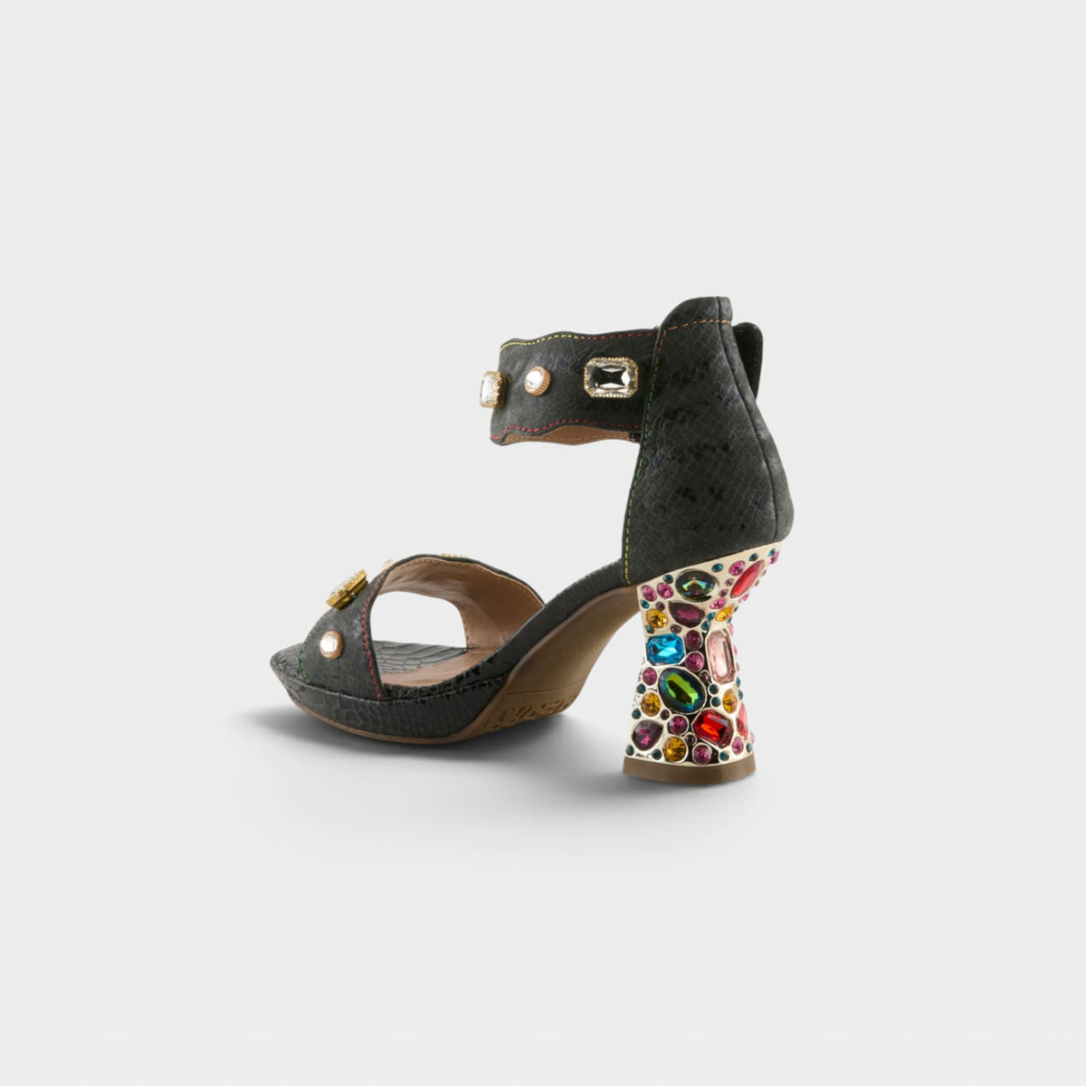 L'Artiste Jewell closed back sandals in Black, alternate angle view