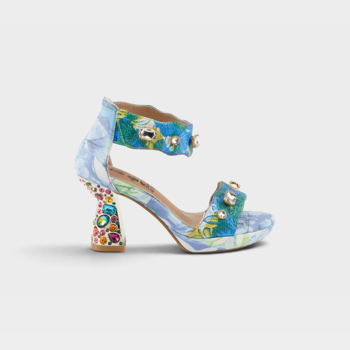 L'Artiste Jewell closed back sandals in Blue Multi, hero view