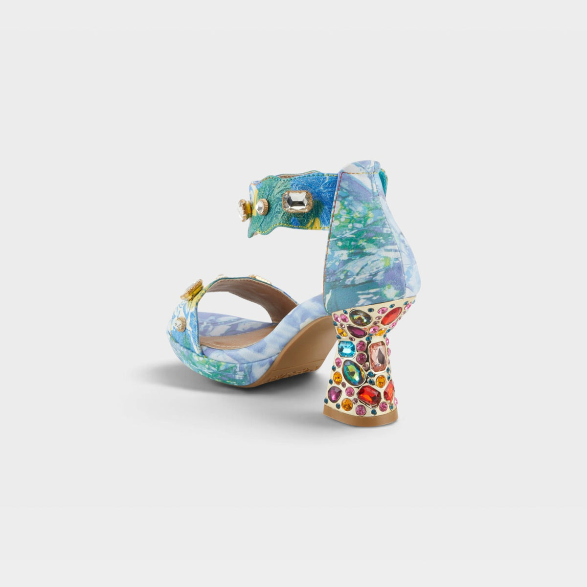 L'Artiste Jewell closed back sandals in Blue Multi, alternate angle view