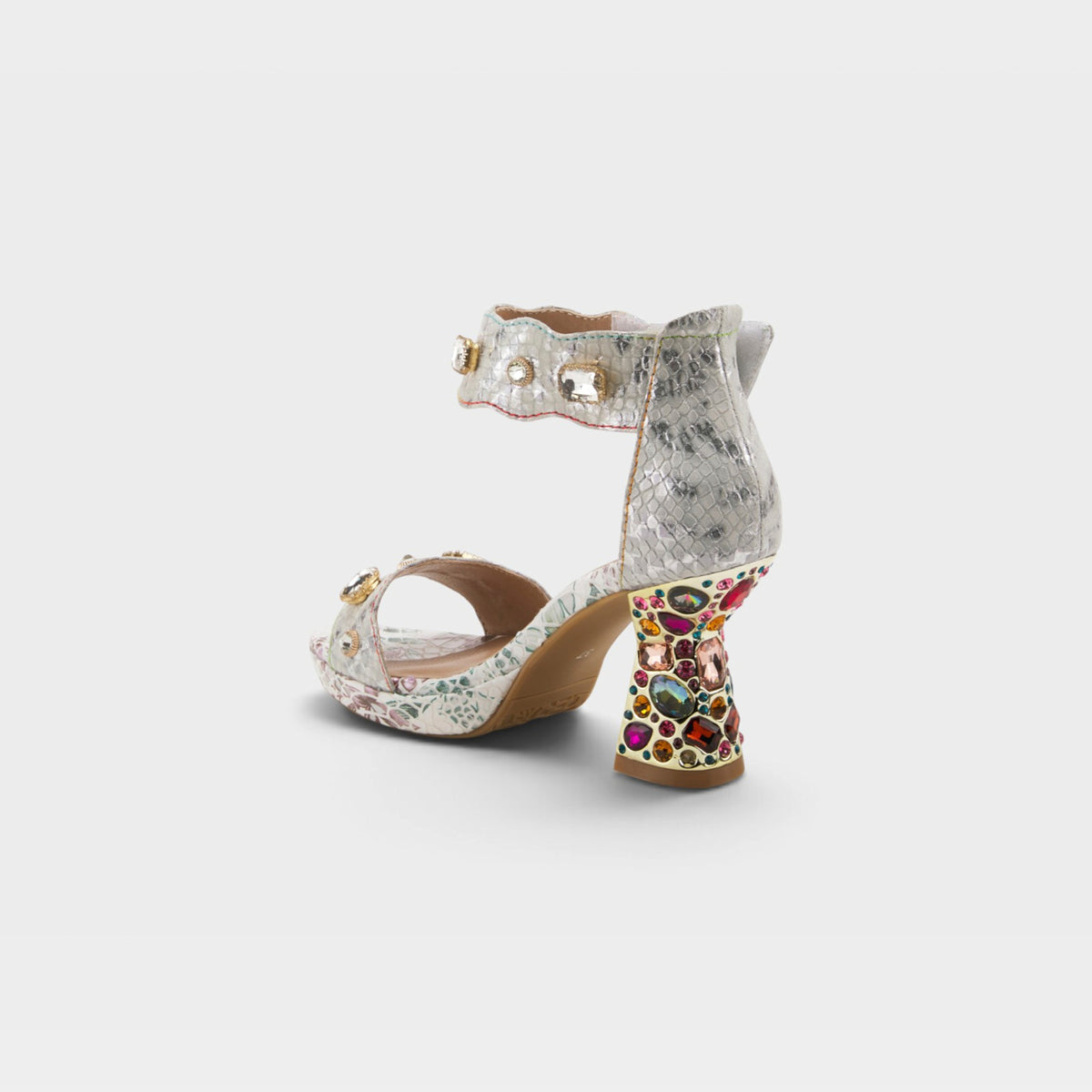 L'Artiste Jewell closed back sandals in Ice, alternate angle view