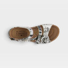 L'Artiste Joelina-Dazi ankle strap sandals in Grey Multi, top view