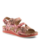 L'Artiste L'ARTISTE JOELINA-DAZI ANKLE STRAP SANDALS sandal in yellow multi with handcrafted leather design