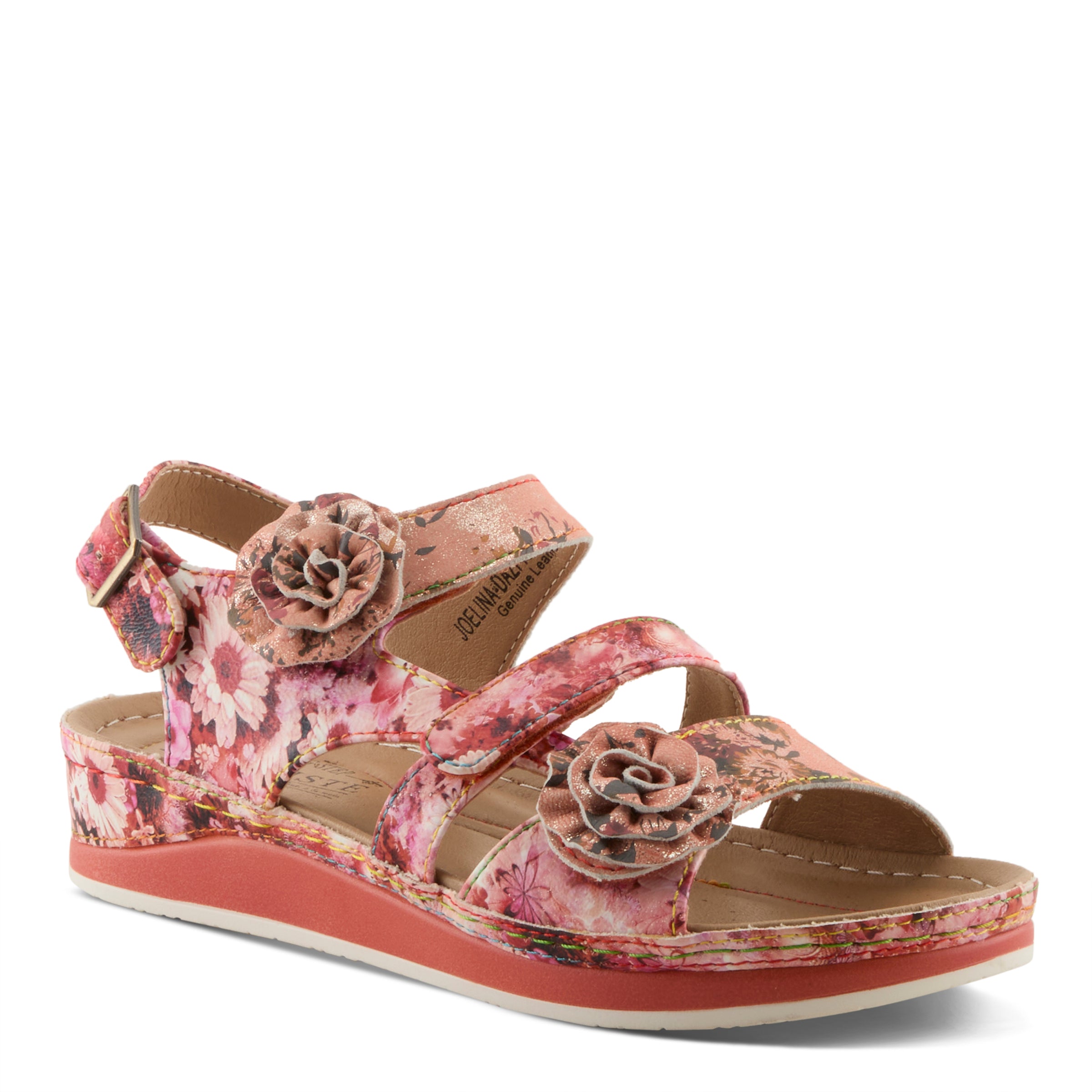 L'Artiste L'ARTISTE JOELINA-DAZI ANKLE STRAP SANDALS sandal in yellow multi with handcrafted leather design