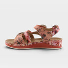 L'Artiste Joelina-Dazi ankle strap sandals in Red Multi, side view
