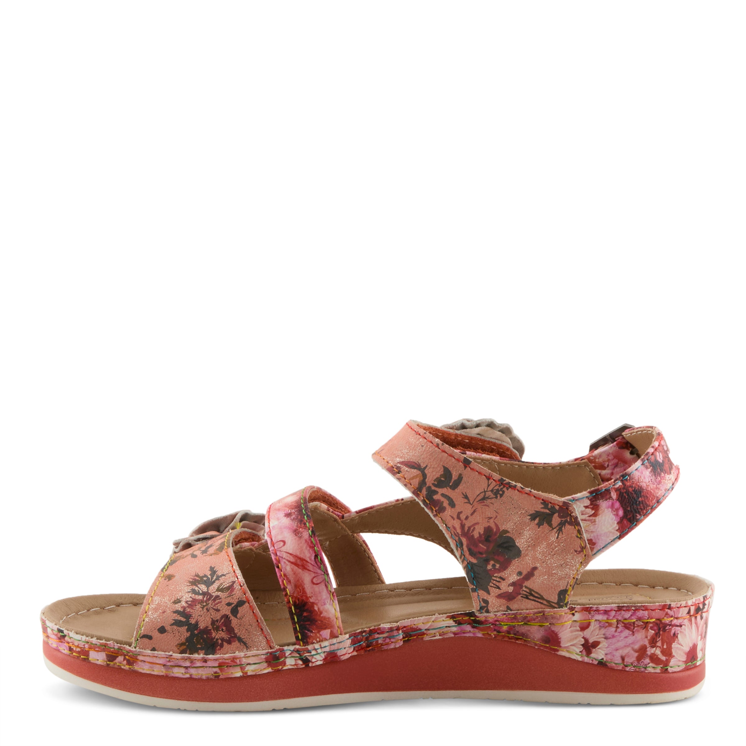 L'Artiste L'ARTISTE JOELINA-DAZI ANKLE STRAP SANDALS sandal in turquoise multi with handcrafted leather design