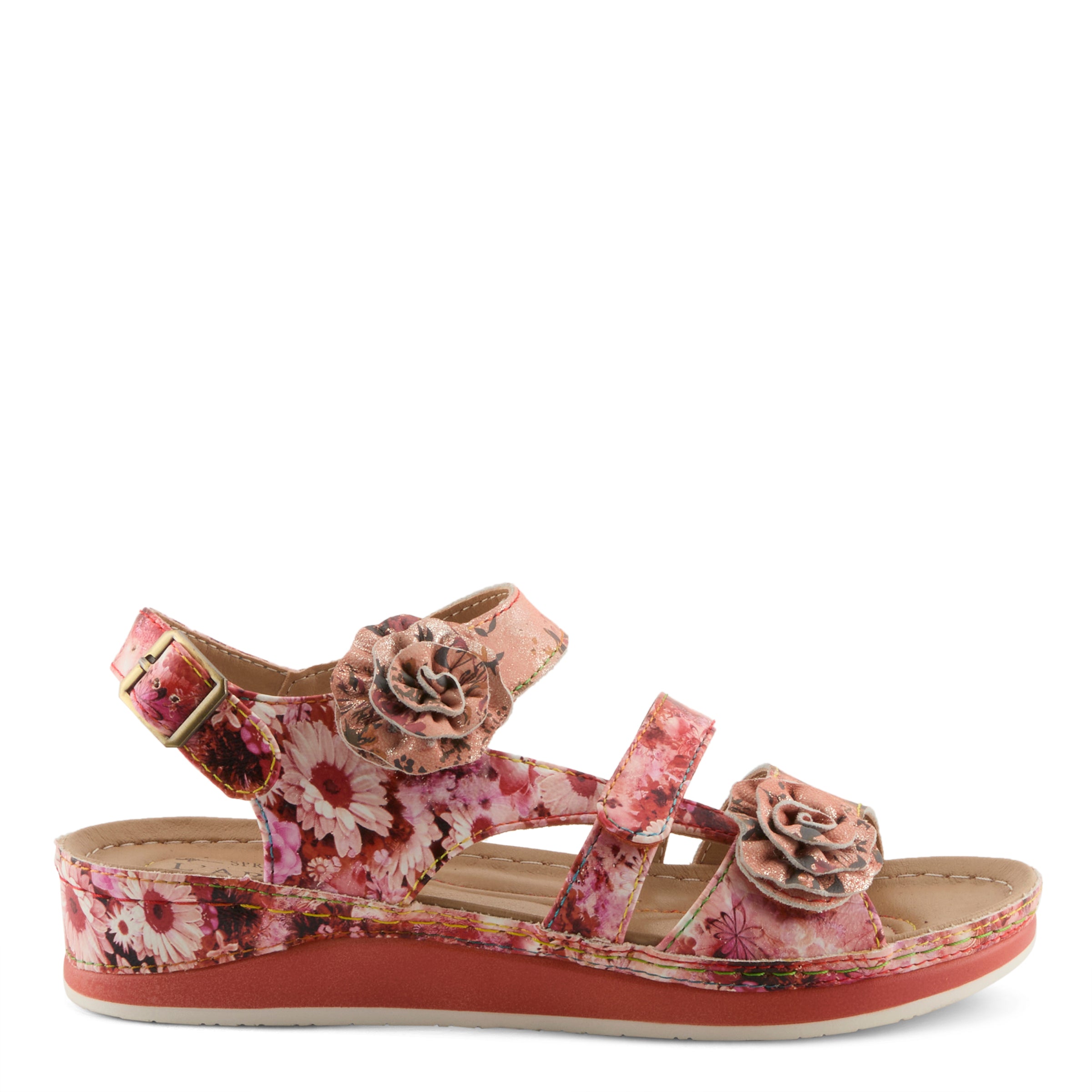 L'Artiste L'ARTISTE JOELINA-DAZI ANKLE STRAP SANDALS sandal in turquoise multi with handcrafted leather design