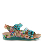 L'Artiste L'ARTISTE JOELINA-DAZI ANKLE STRAP SANDALS sandal in grey multi with handcrafted leather design
