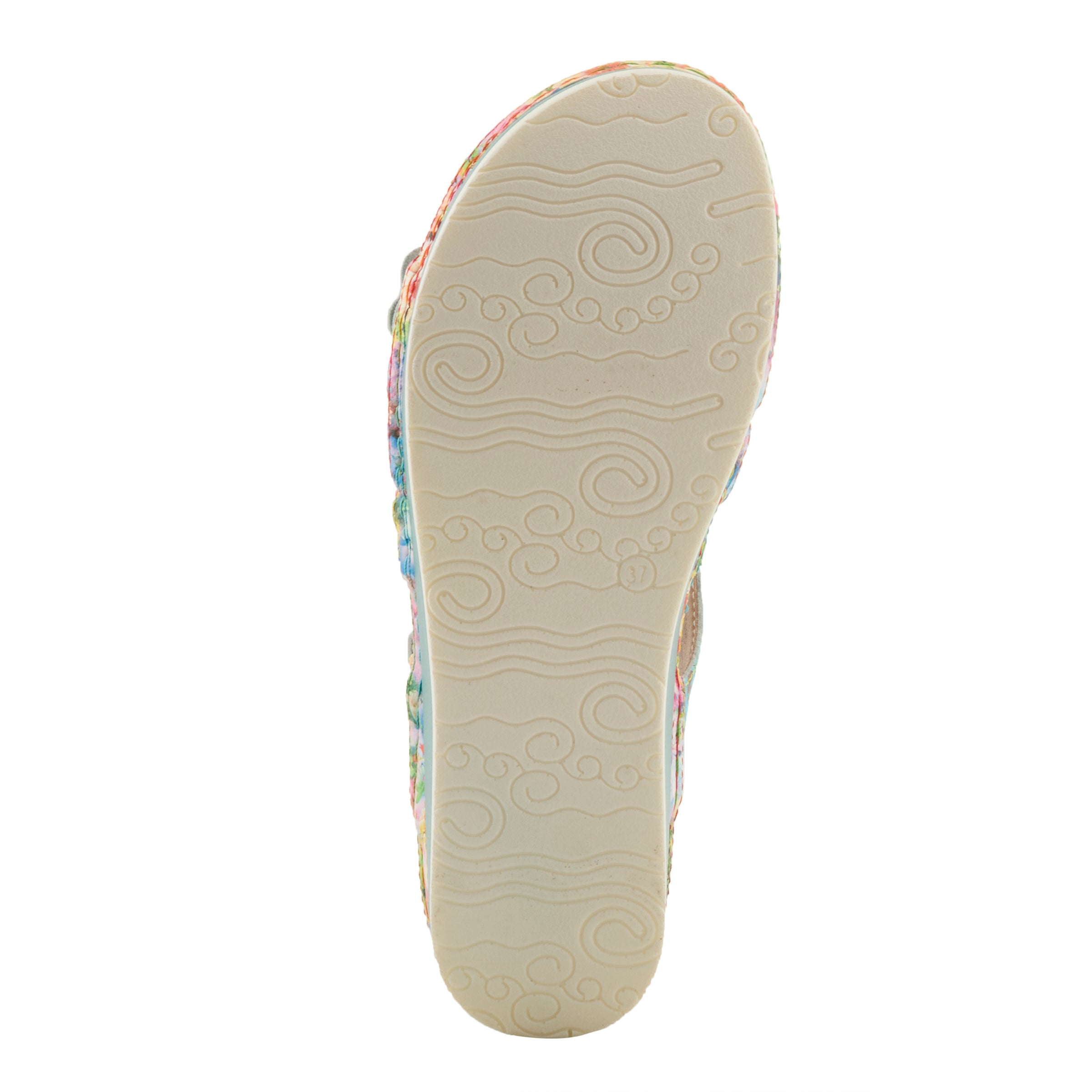 L'Artiste L'ARTISTE JOELINA-DAZI ANKLE STRAP SANDALS sandal in grey multi with handcrafted leather design