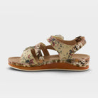 L'Artiste Joelina-Dazi ankle strap sandals in Yellow Multi, side view