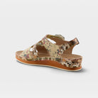 L'Artiste Joelina-Dazi ankle strap sandals in Yellow Multi, alternate angle view